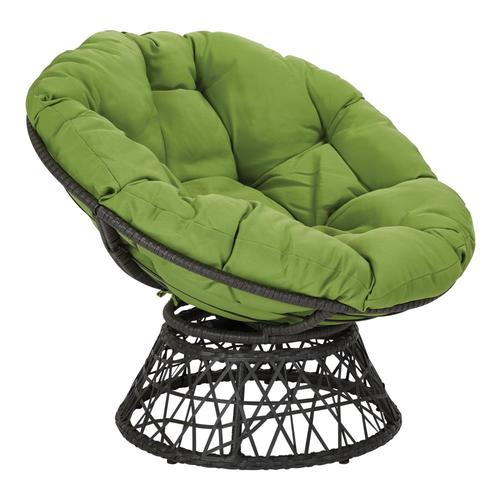 OSP Home Furnishings Papasan Eclectic Green Papasan Chair at