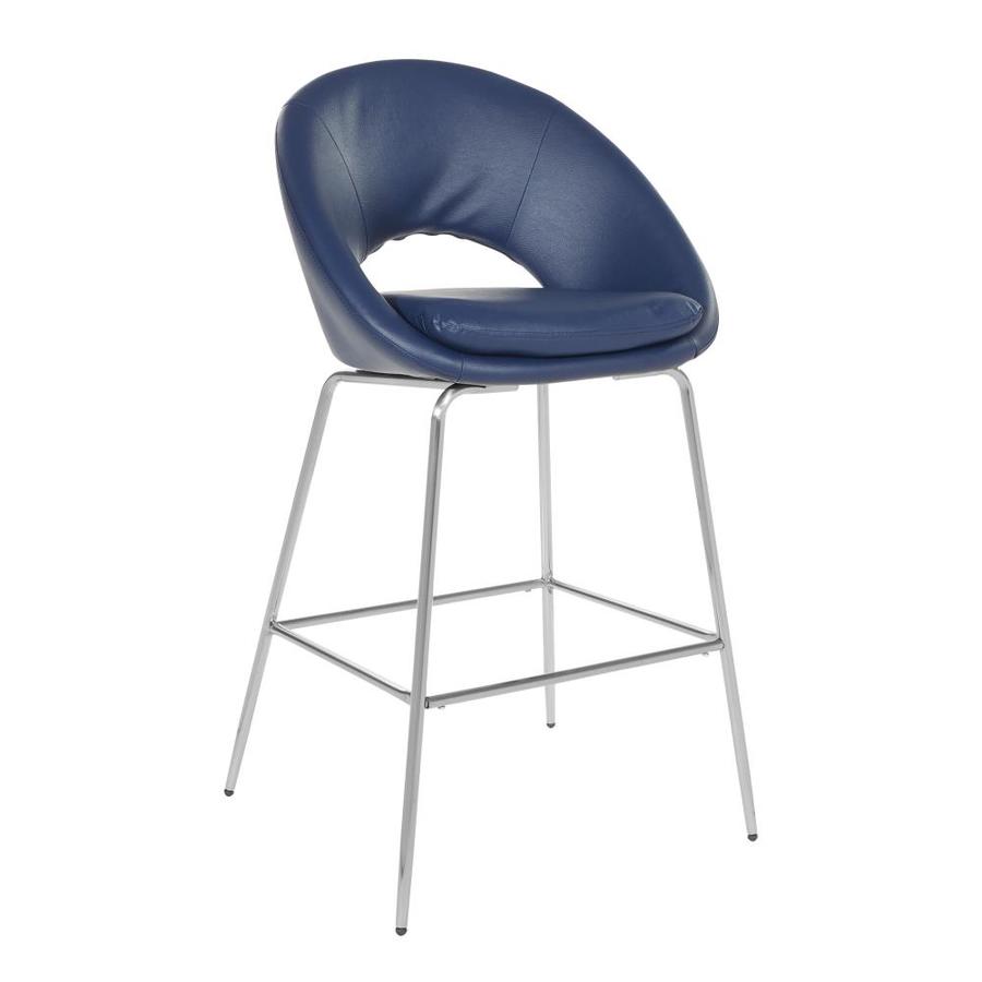 OSP Home Furnishings Cooper Set of 2 Navy Bar Stool in the Bar Stools