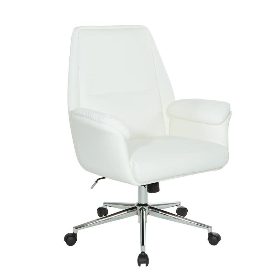 white pu leather office chair