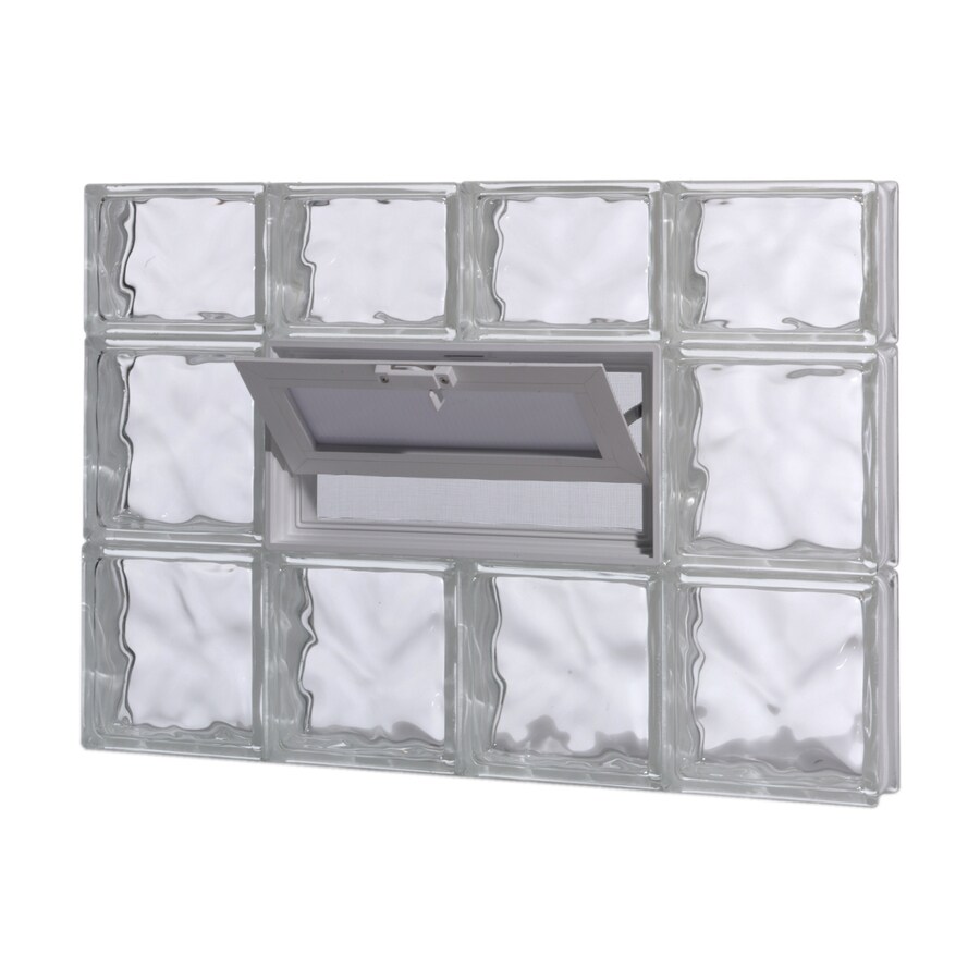 Pittsburgh Corning Guardwise Decora Vented Frameless Replacement Pittsburgh Corning Guardwise Decora Vented Frameless Replacement Glass Block Window Rough Opening 32 In X 22 Actual 31 5 21 75