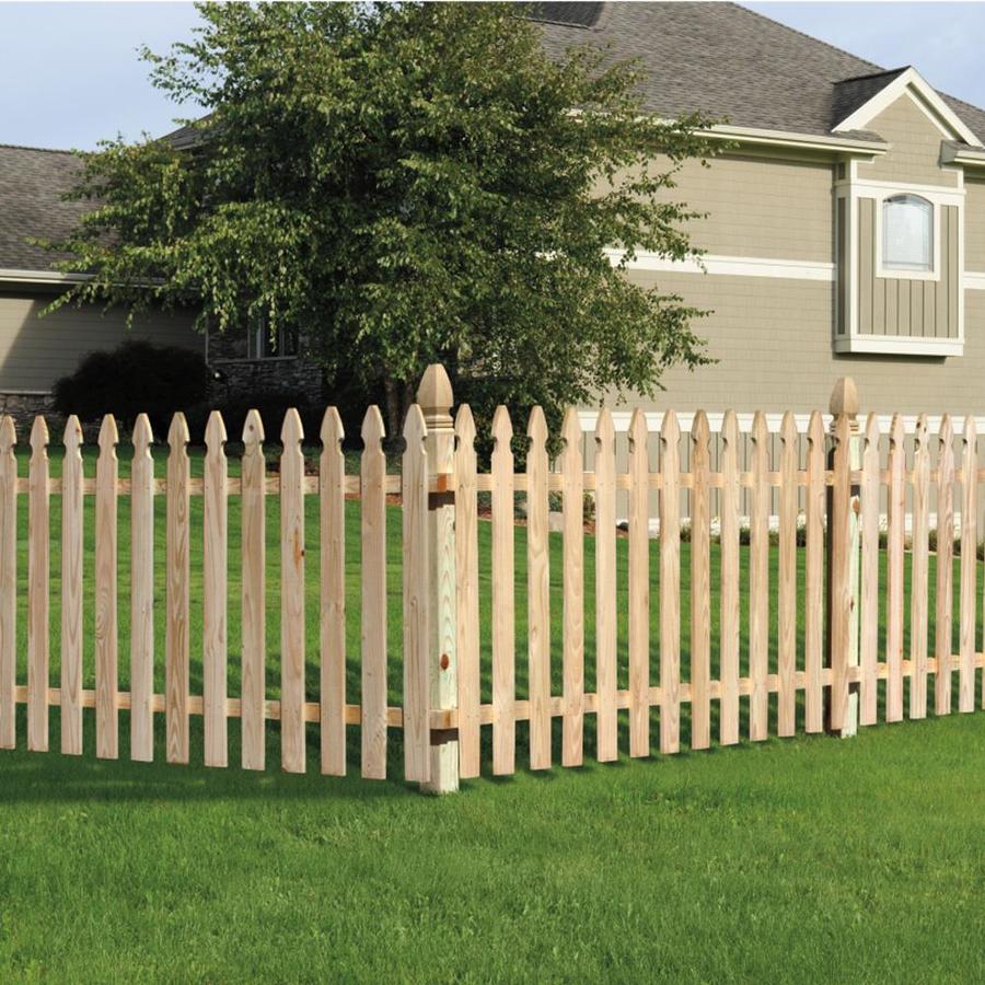 3/4-in x 3-1/2-in W x 4-ft H Pressure Treated Pine French Gothic Fence ...