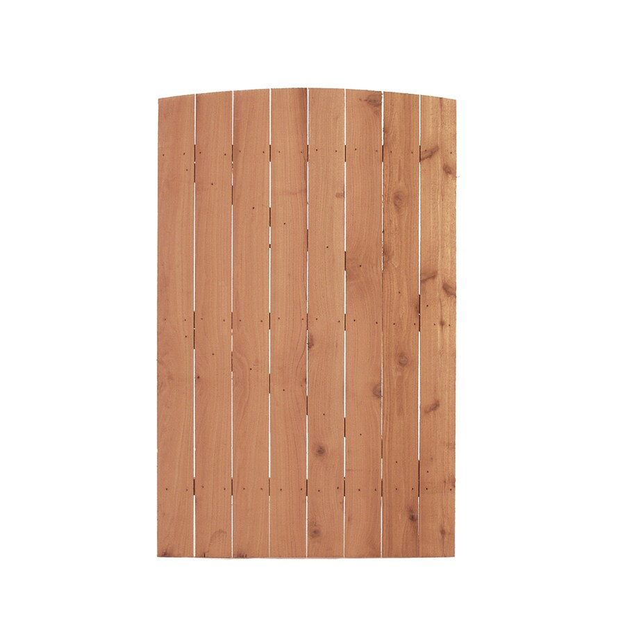  107067 6-ft x 3.75-ft Color Treated Stain Flat-top Wood Fence Gate