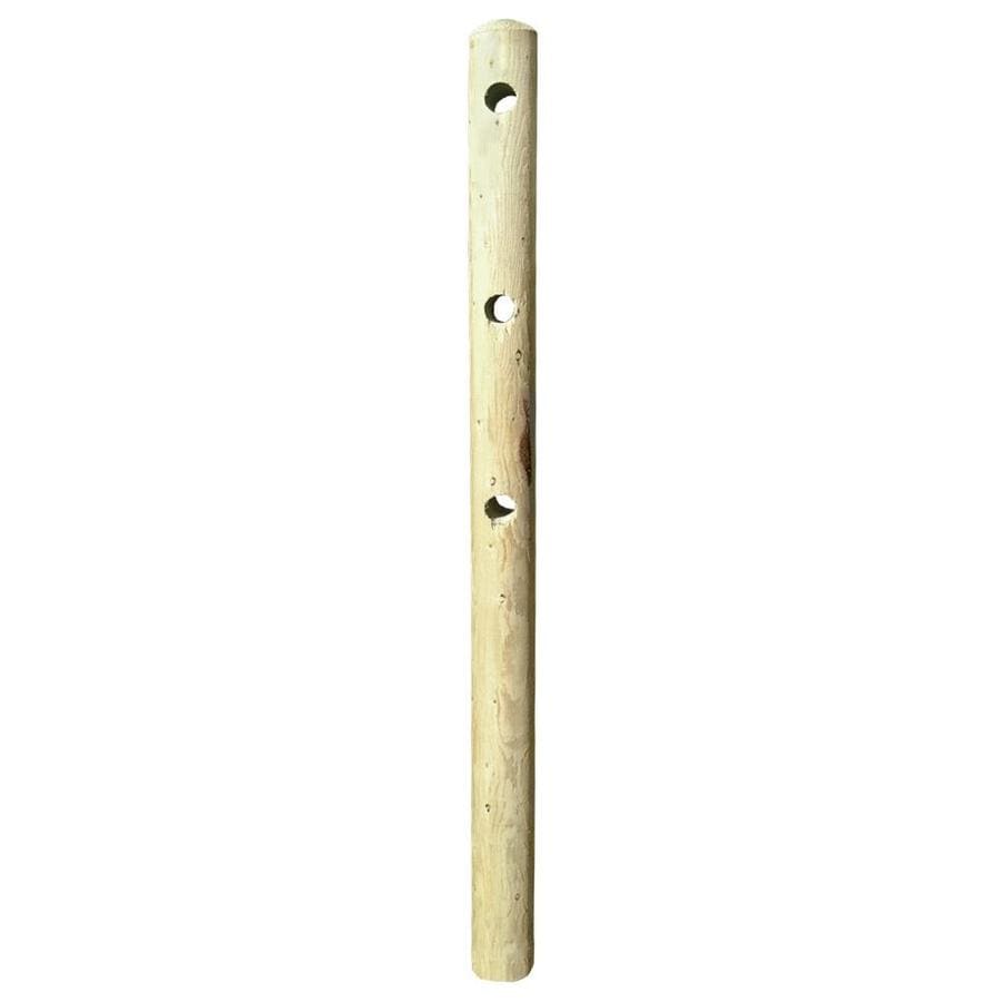5 In X 7 Ft Round Pressure Treated Wood Fence Post At Com