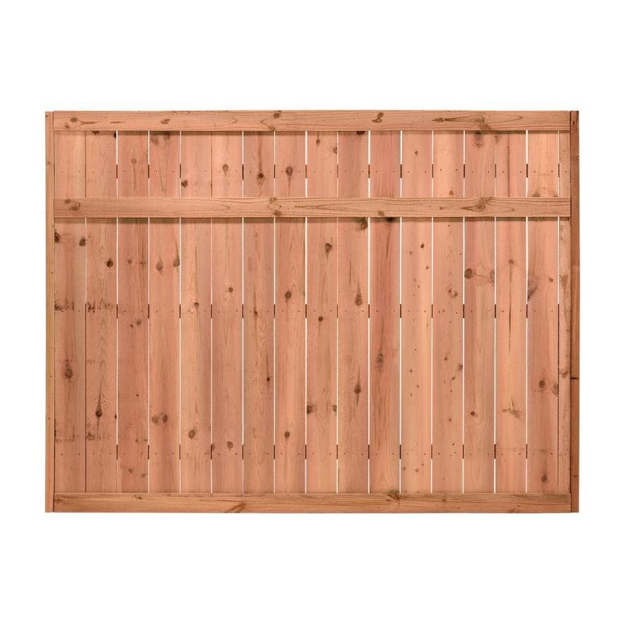 6ft H x 8ft W Pressure Treated Pine FlatTop Fence Panel in the Wood