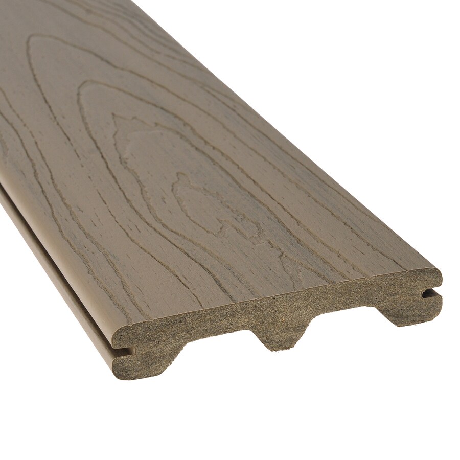 Style Selections Gray Tongue And Groove Composite Deck Board