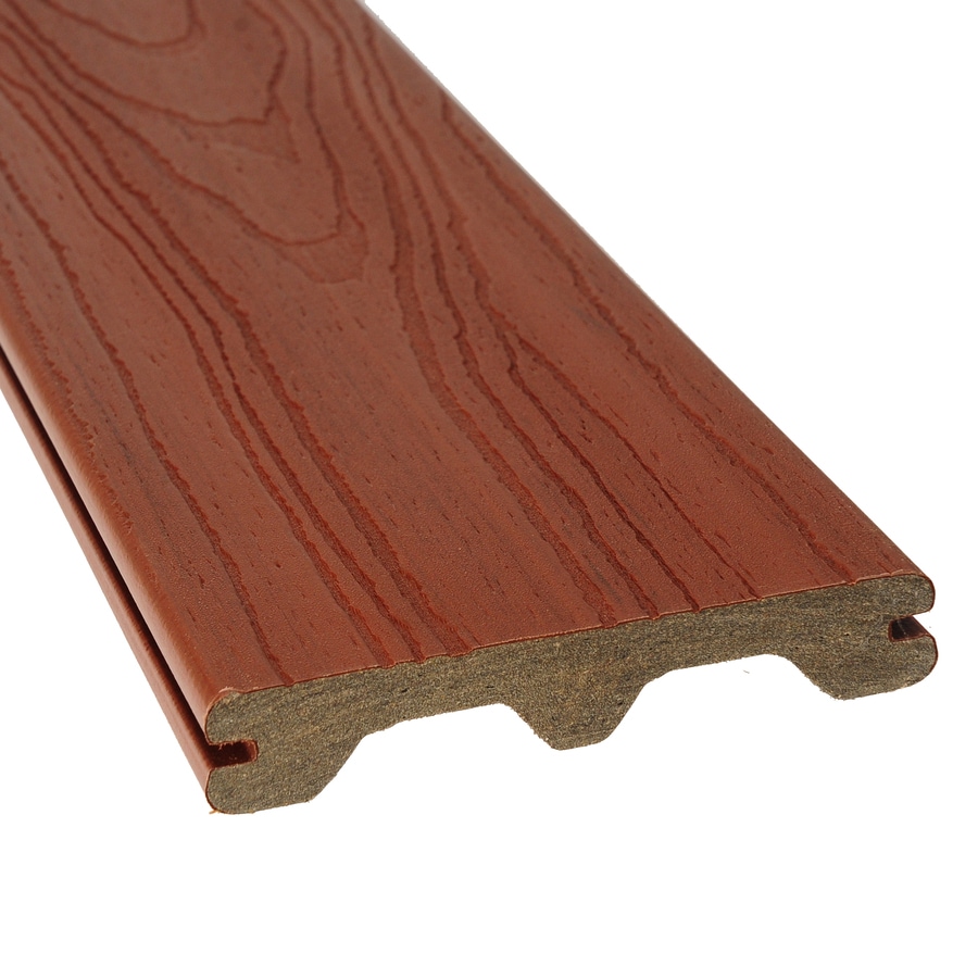 Style Selections 16 Ft Sienna Red Grooved Composite Deck Board At Lowes Com   090489232832 