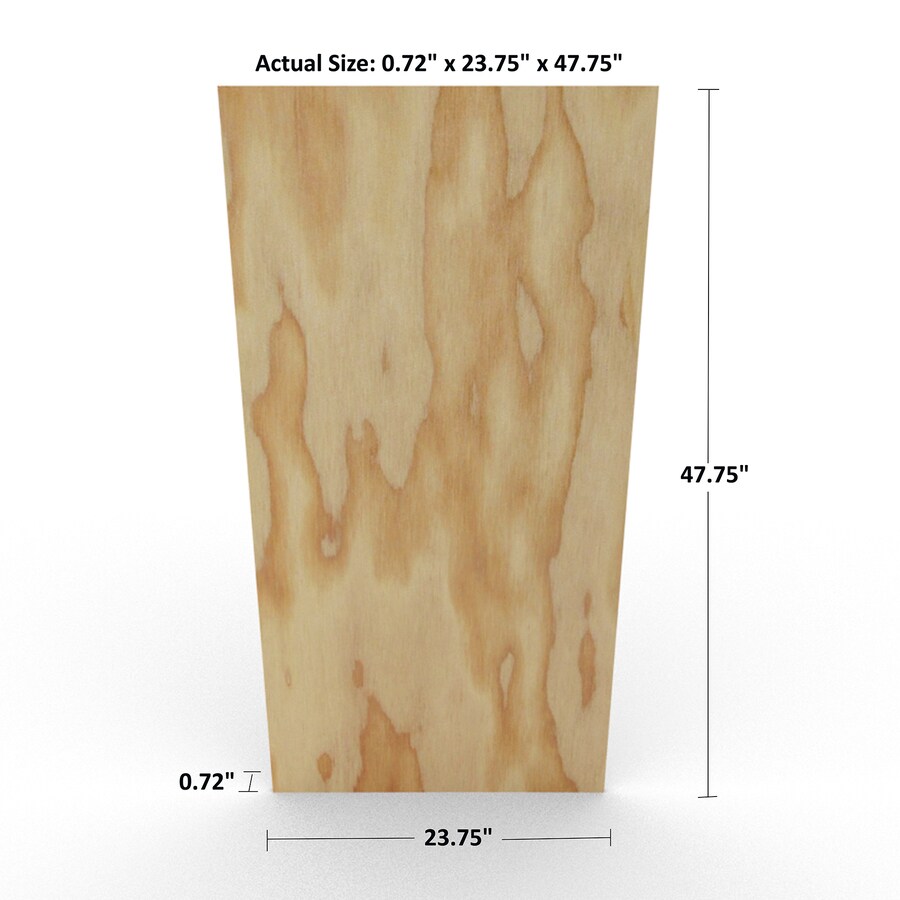 actual thickness of 3 4 plywood