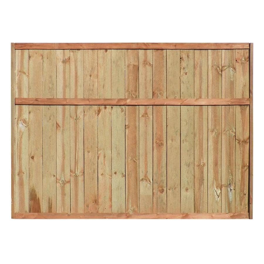 6ft H x 8ft W Pressure Treated Pine FlatTop Fence Panel in the Wood