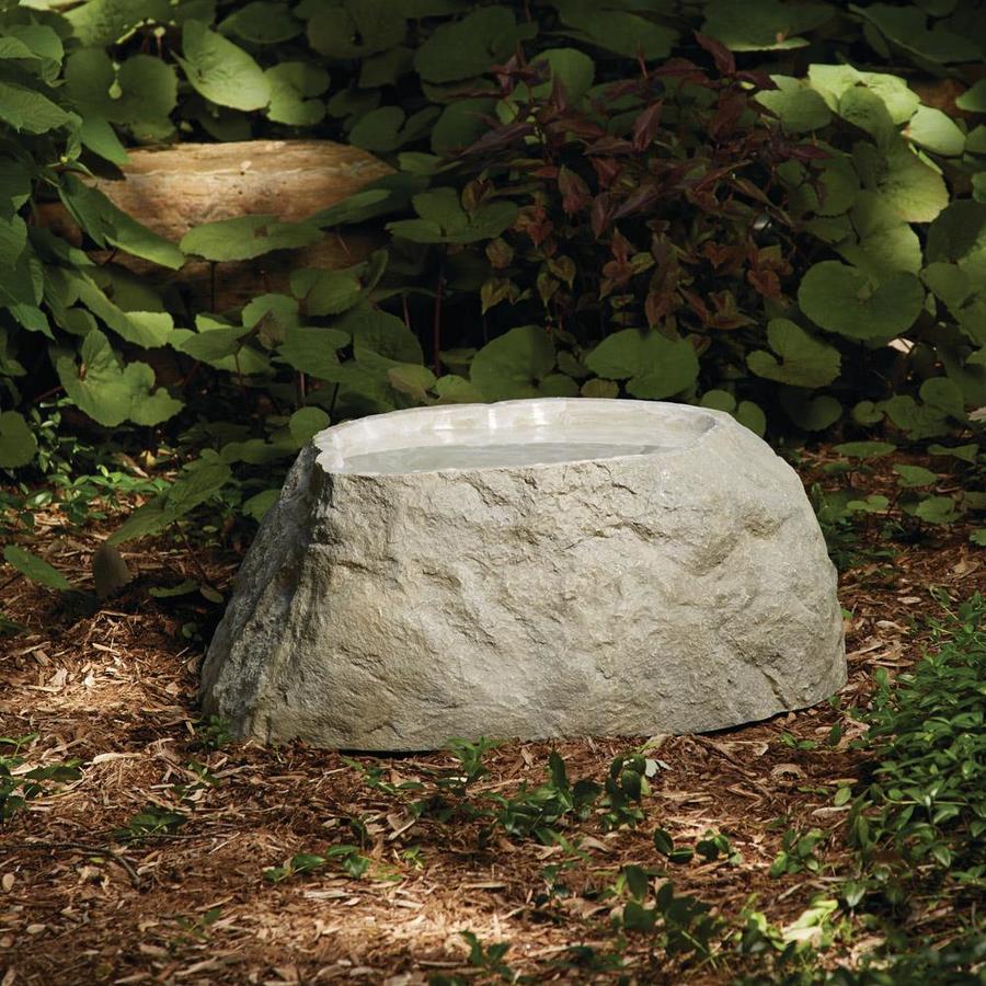 Outdoor Essentials 28-in W x 33-in L x 12-in H Artificial Rock Well ...