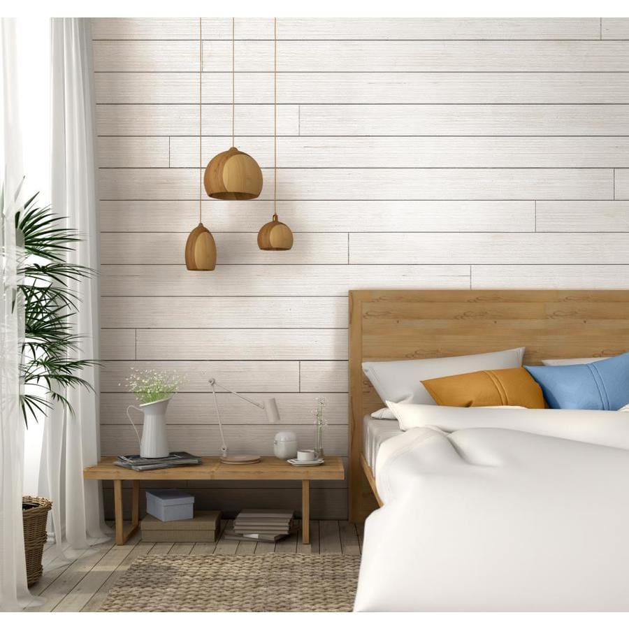 Rustic 9 25 Sq Ft White Barnwood Wood Shiplap Wall Plank Kit