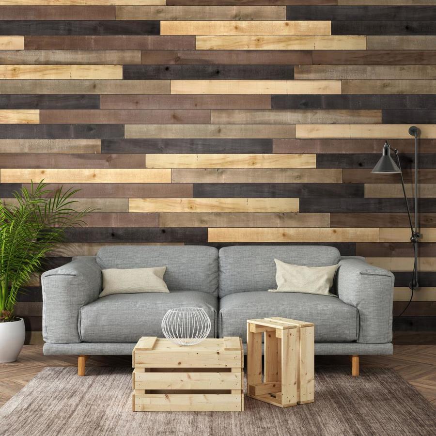 Distressed 10 3 Sq Ft Accent Wood Wall Plank Kit