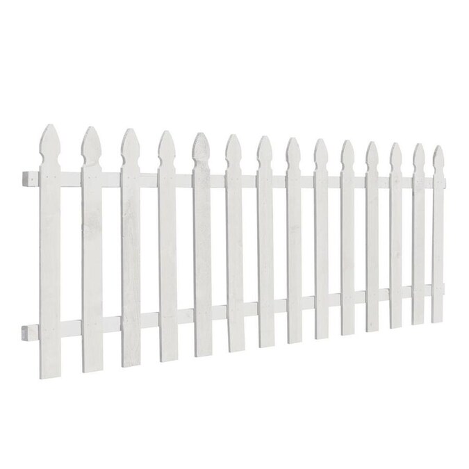 Outdoor Essentials (Actual: 3.5-ft x 8-ft) White Cedar Spaced Picket ...