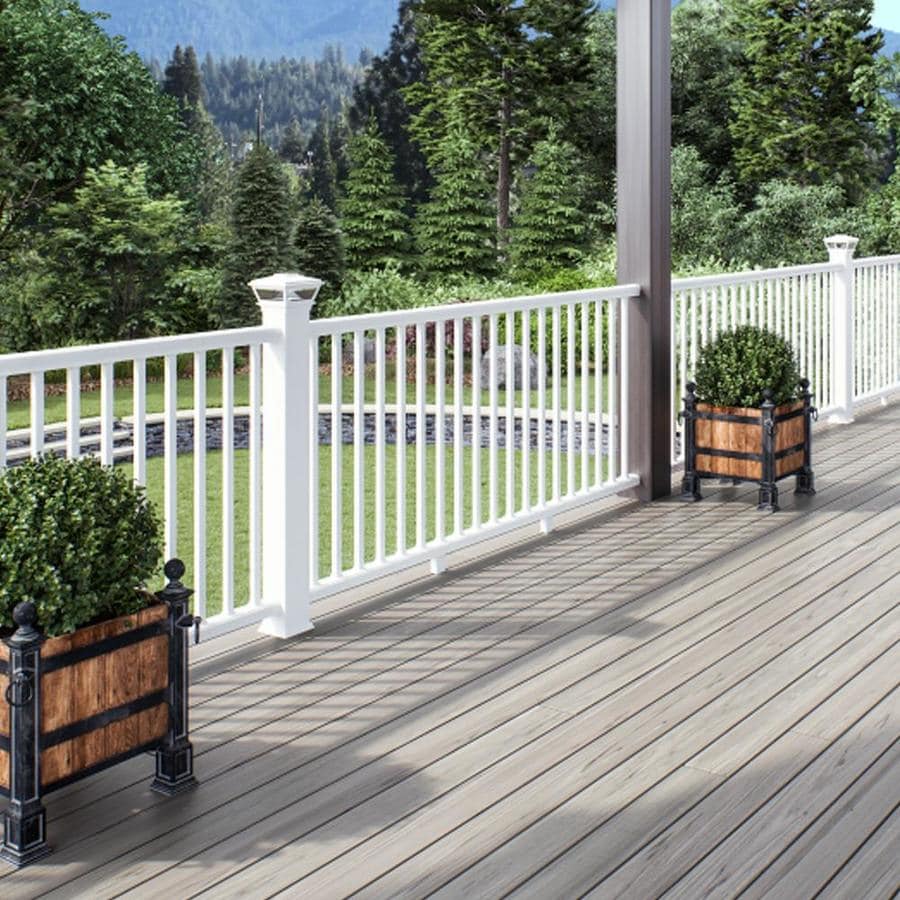 Deckorators 4 In X 4 In White Composite Deck Post Sleeve In The Deck   090489651442 