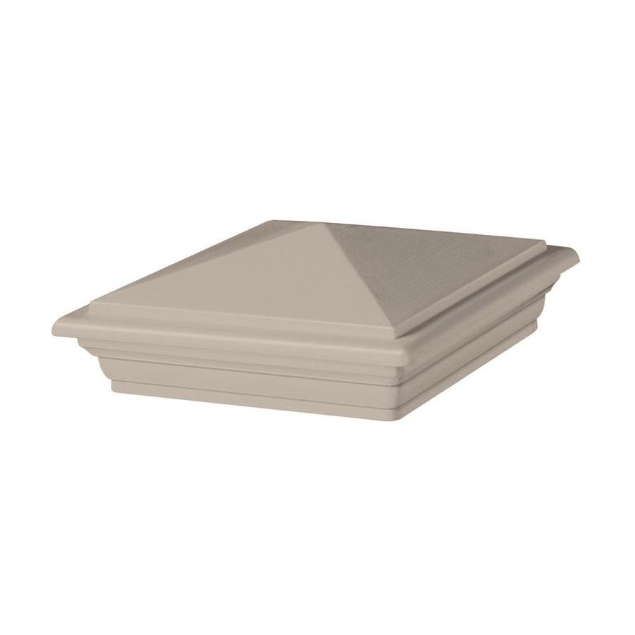 Deckorators Grab and Go 4in x 4in Composite Post Cap, Gray in the Deck Post Caps department at