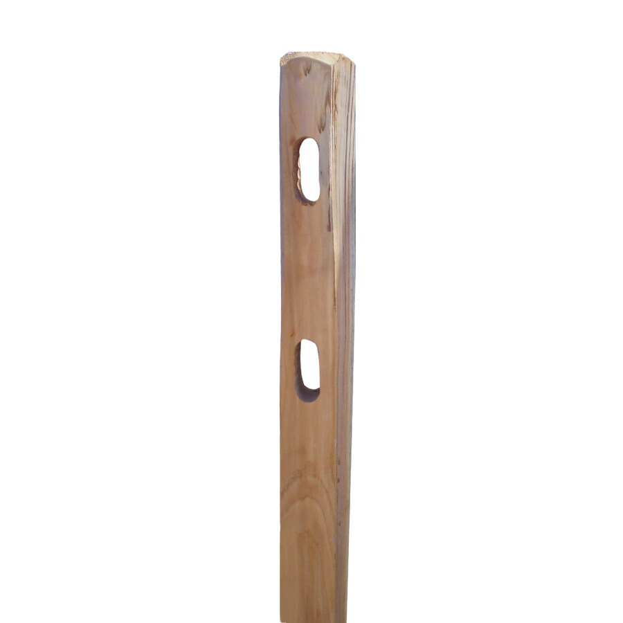  7233 6-in x 2-in x 6-ft Split-Rail Wood Fence Line Post