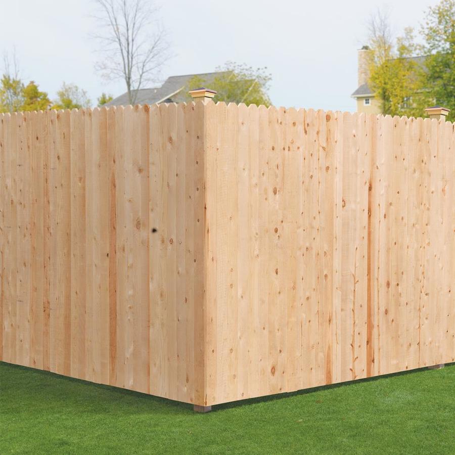 Severe Weather 6-ft H x 8-ft W Pine Dog Ear Fence Panel in the Wood ...