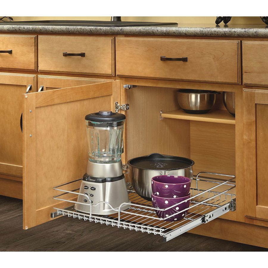 Shop RevAShelf 20.5in W x 7in 1Tier Pull Out Metal Basket at Lowes.com