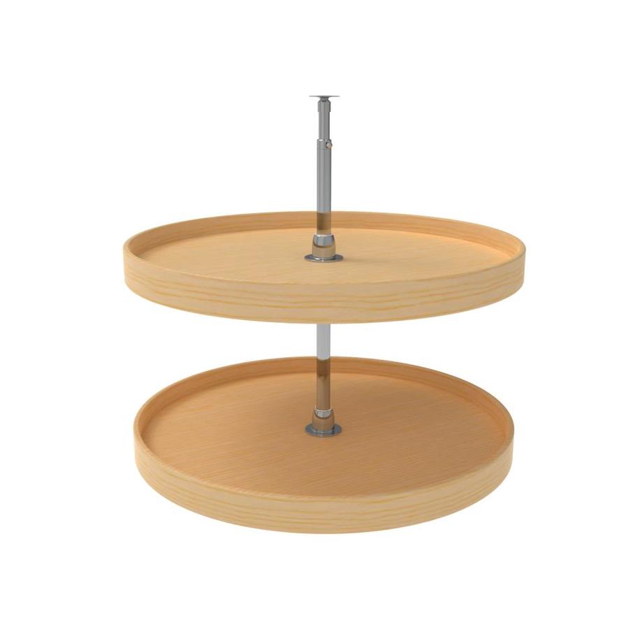 RevAShelf 28 in Natural Wd Full Circle Lazy Susans 2Shelf in the