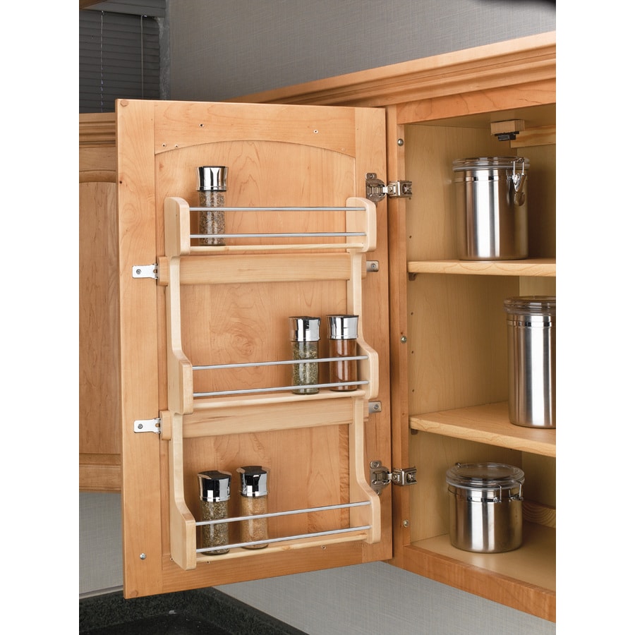 Rev A Shelf 1262 In W X 215 In Tier Doorwall Mount Wood Spice Rack