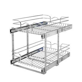 Rev-A-Shelf 14.75-in W x 22-in D x 19-in H 2-Tier Metal Pull Out Cabinet Basket