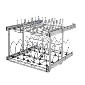 Rev A Shelf Kitchen Organization At Lowes Rev A Shelf 20 75 In W X 18 12 2 Tier