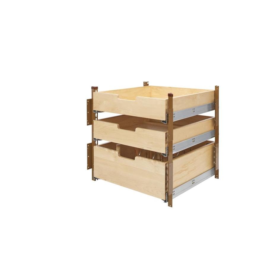 Rev A Shelf 22 31 In W X 22 75 In H 3 Tier Pull Out Wood Soft