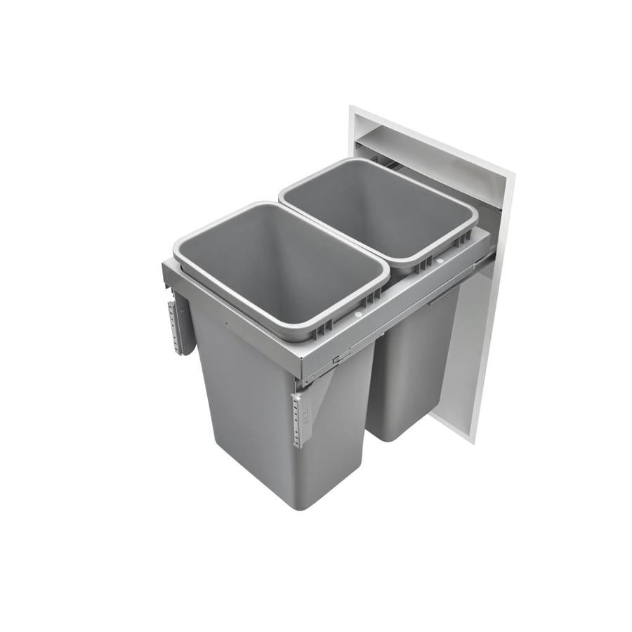 Rev A Shelf 35 Quart Plastic Soft Close Pull Out Trash Can In The Pull Out Trash Cans Department At Lowes Com