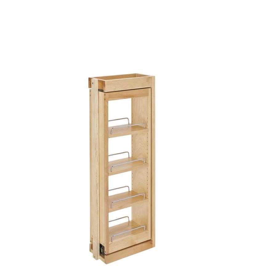 Rev A Shelf 3 In W X 36 In H 4 Tier Pull Out Wood Soft Close Baskets Organizers In The Cabinet Organizers Department At Lowes Com