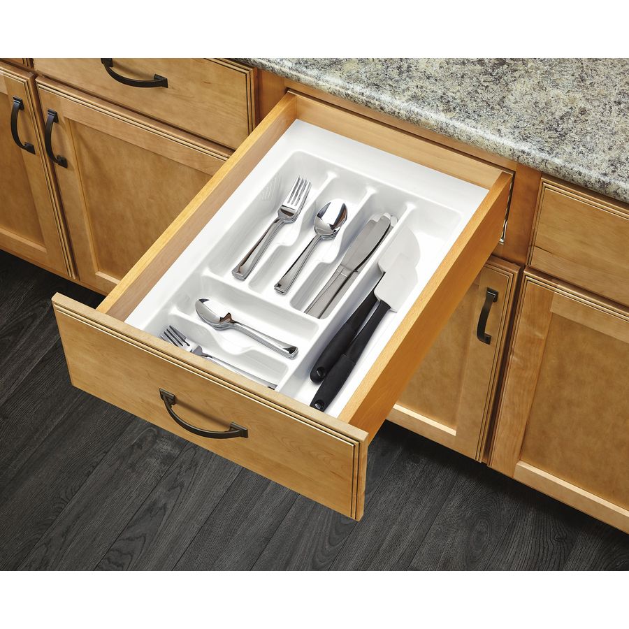 Shop Rev-A-Shelf 21.25-in x 14.25-in Plastic Cutlery Insert Drawer ...