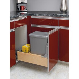 Pull Out Trash Cans At Lowes Rev A Shelf 35 Quart Plastic Soft Close Pull Out Trash Can