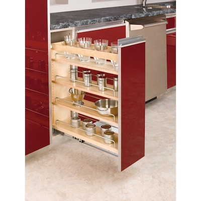 Rev A Shelf 8 In W X 25 48 In H 1 Tier Pull Out Wood Cabinet