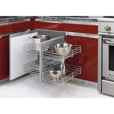 Rev A Shelf 26 25 In W X 21 In H 2 Tier Pull Out Metal Cabinet