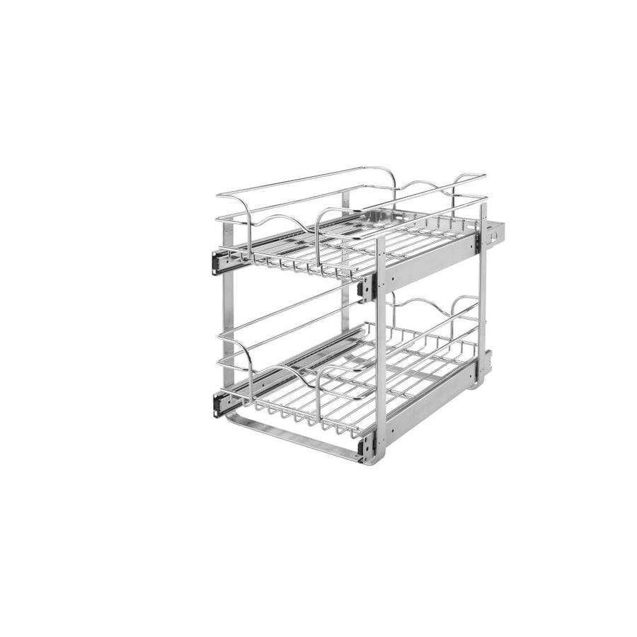 Rev A Shelf 11 75 In W X 19 In H 2 Tier Pull Out Metal Cabinet