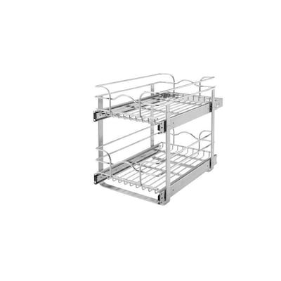 Rev A Shelf 11 75 In W X 19 In H 2 Tier Pull Out Metal Cabinet