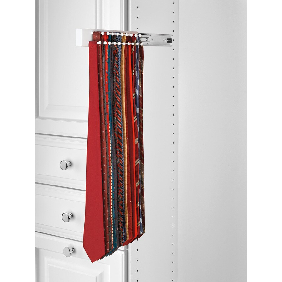 Shop RevAShelf White Side Mount Tie Rack at