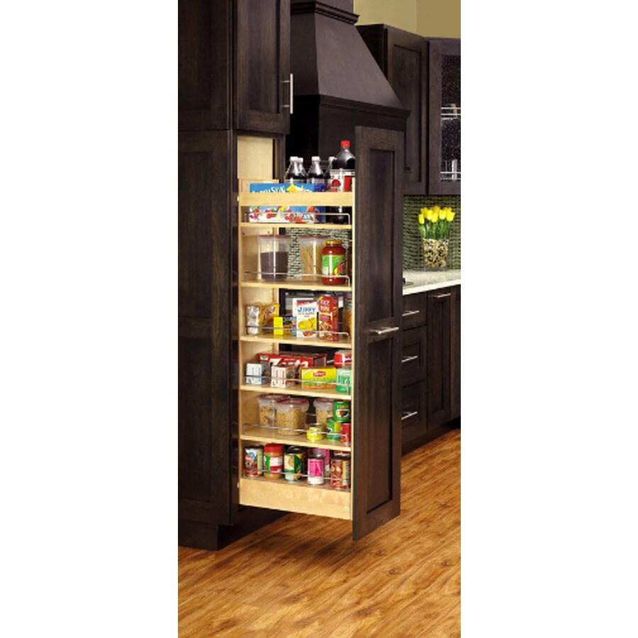 Shop Rev A Shelf 14 In W X 66 88 In 1 Tier Wood Cabinet Organizer At   090713051420 