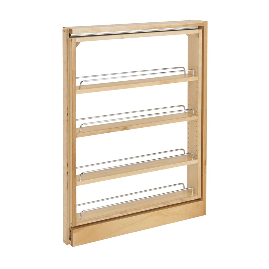 Rev A Shelf 3 In W X 30 In H 4 Tier Mounted Wood Spice Rack At