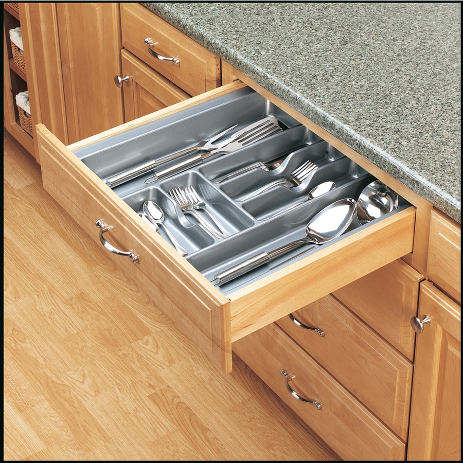 Shop RevAShelf 21.25in x 21.87in Plastic Cutlery Insert Drawer Organizer at Lowes.com