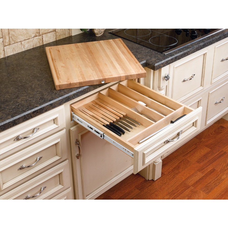 Rev A Shelf 22 25 In X 17 5 Wood Cutlery Insert Drawer Rev A Shelf 22 25 In X 17 5 Wood Cutlery Insert Drawer