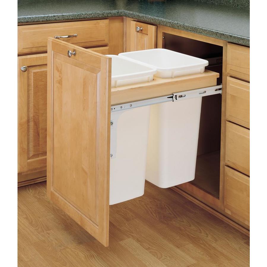 Shop Rev A Shelf 50 Quart Plastic Pull Out Trash Can At Lowescom