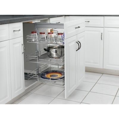 Rev A Shelf 14 75 In W X 26 38 In H 3 Tier Pull Out Metal Cabinet