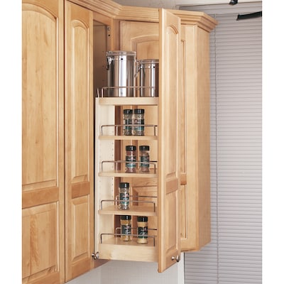 Rev A Shelf 8 In W X 26 25 In H 1 Tier Pull Out Wood Cabinet