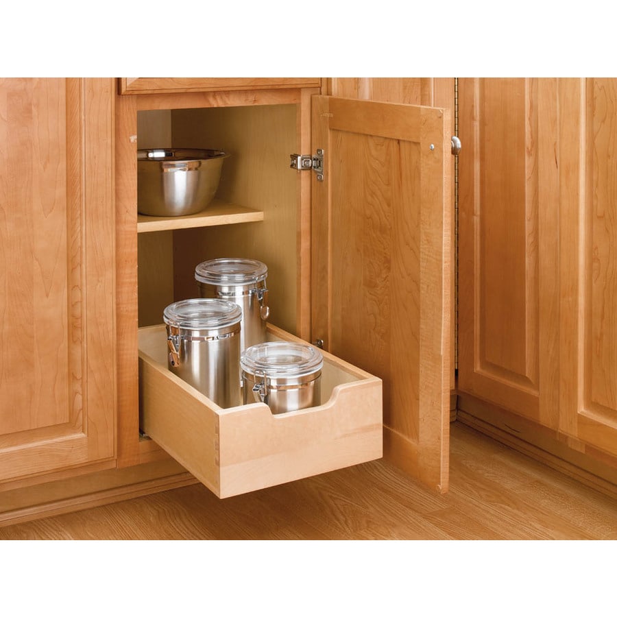 Rev-A-Shelf Wood 1-Tier Pull Out Cabinet Basket