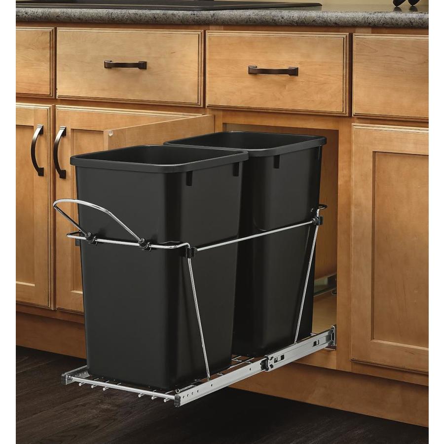 Shop Rev A Shelf 27 Quart Plastic Pull Out Trash Can At Lowescom