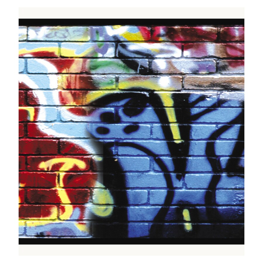 Brewster Wallcovering 258B75040 Graffiti Wallpaper Border