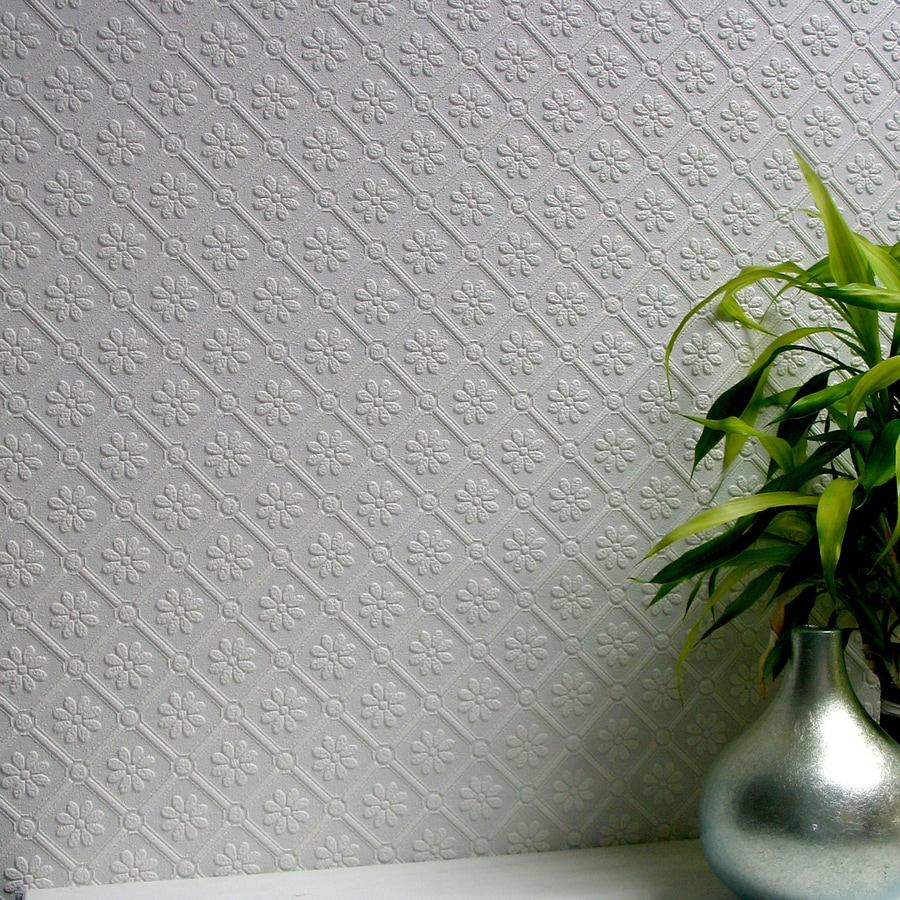 Brewster Wallcovering Anaglypta 57.5-sq ft Paintable Vinyl Textured Floral 3D Wallpaper at Lowes.com