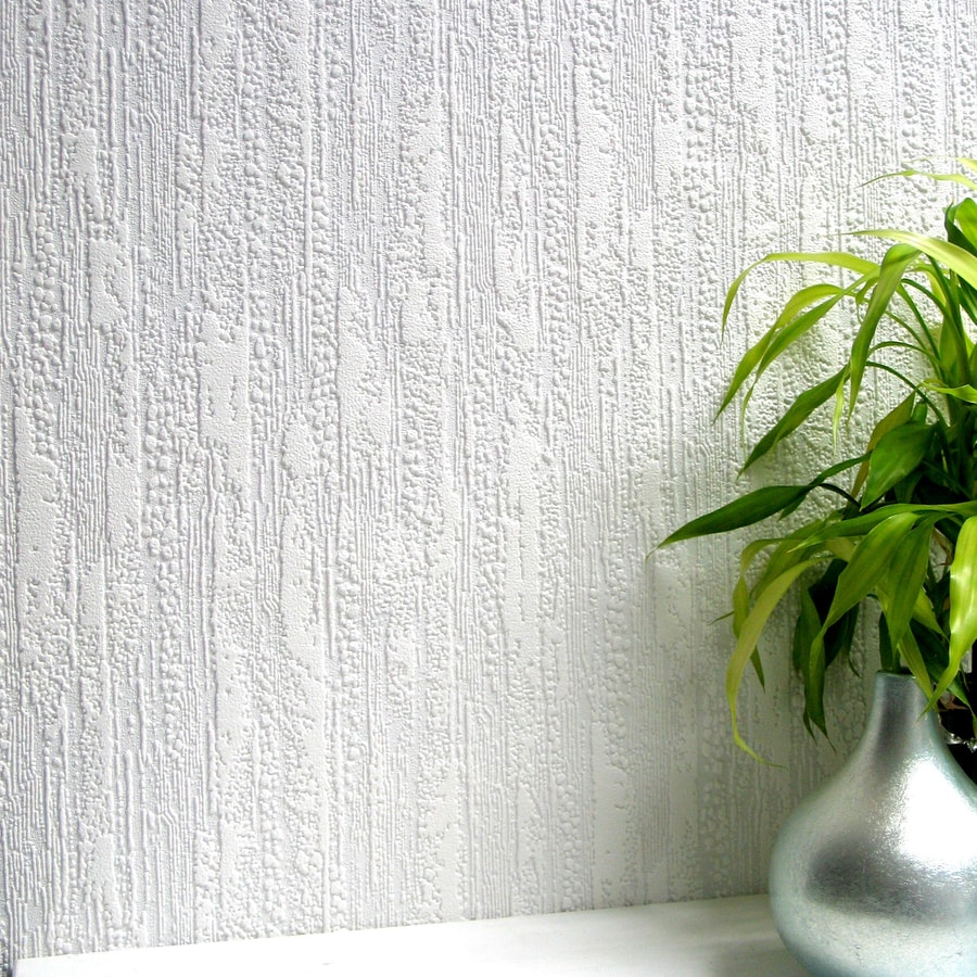 Brewster Wallcovering 437-RD881 Anaglypta 57.5-sq ft Paintable Vinyl Textured Brushstroke  3D Wallpaper