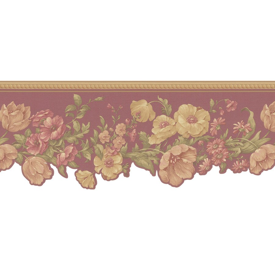 Brewster Wallcovering 81/2" DieCut Floral Prepasted Wallpaper Border