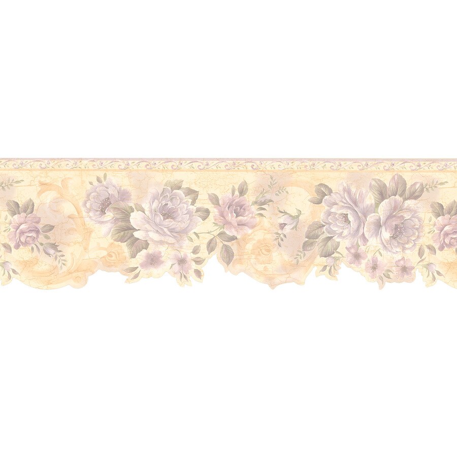Brewster Wallcovering 61/4" Rose Scroll Prepasted Wallpaper Border at