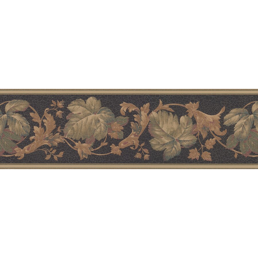 Brewster Wallcovering 6-7/8" Vine Scroll Prepasted Wallpaper Border In ...